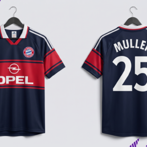 Thomas Müller #25 FC Bayern Munich Home Jersey – Navy & Red Fan Edition