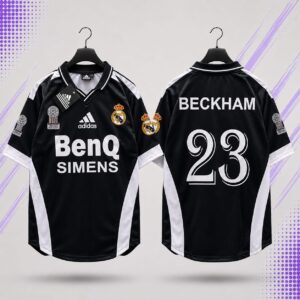 David Beckham #23 Real Madrid Away Jersey – Black Fan Edition