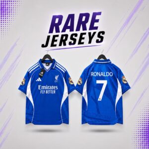 Cristiano Ronaldo #7 Real Madrid Away Jersey – Blue Fan Edition