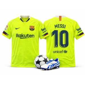 Messi Barcelona Neon Yellow #10 (18/19 Away) Rakuten Jersey