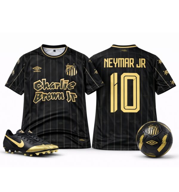Neymar Jr Santos Black #10 (Charlie Brown Jr Edition) - Jersey